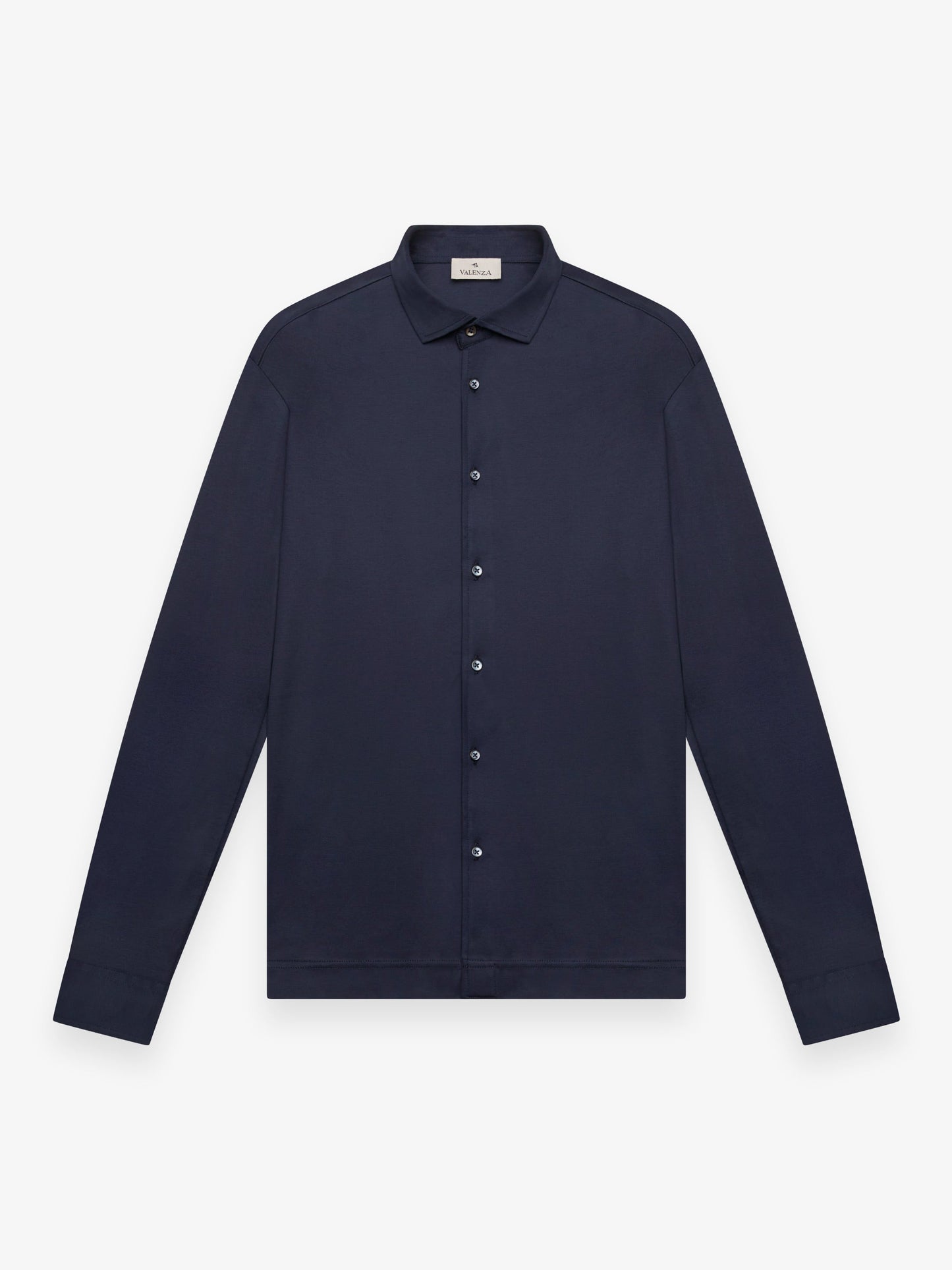 Supima Shirt Lange mouwen | Marineblauw