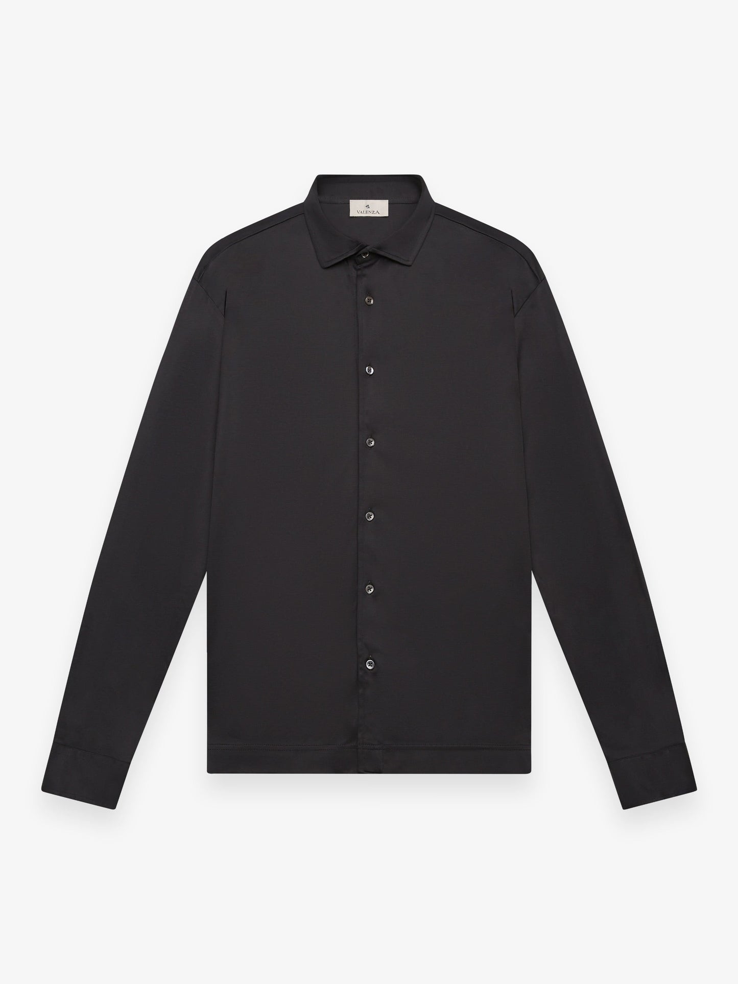 Supima Shirt Lange mouwen | Zwart