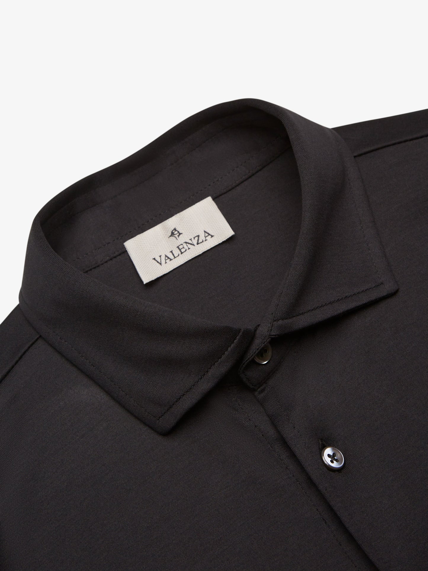 Supima Shirt Lange mouwen | Zwart