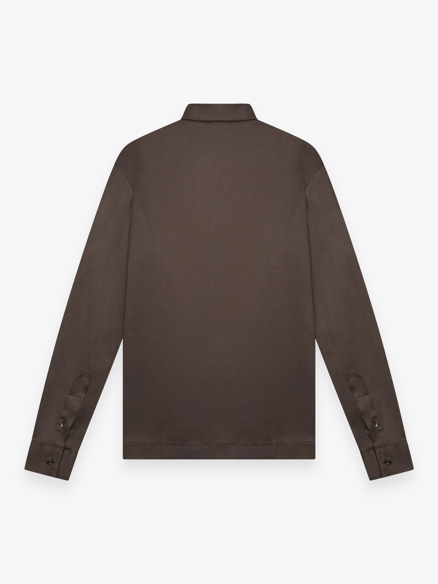 Supima Shirt Lange mouwen | Ebbenbruin