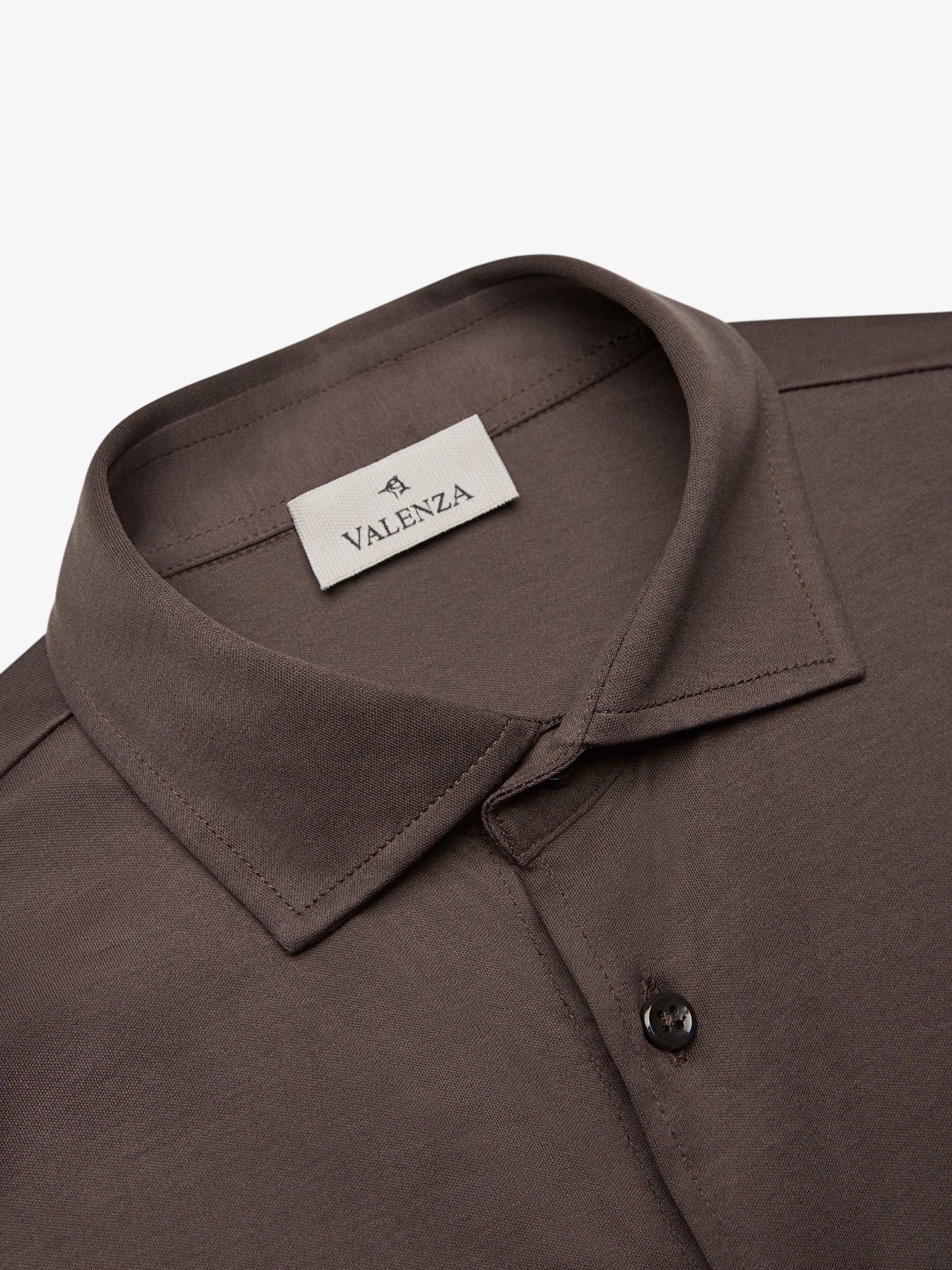 Supima Shirt Lange mouwen | Ebbenbruin