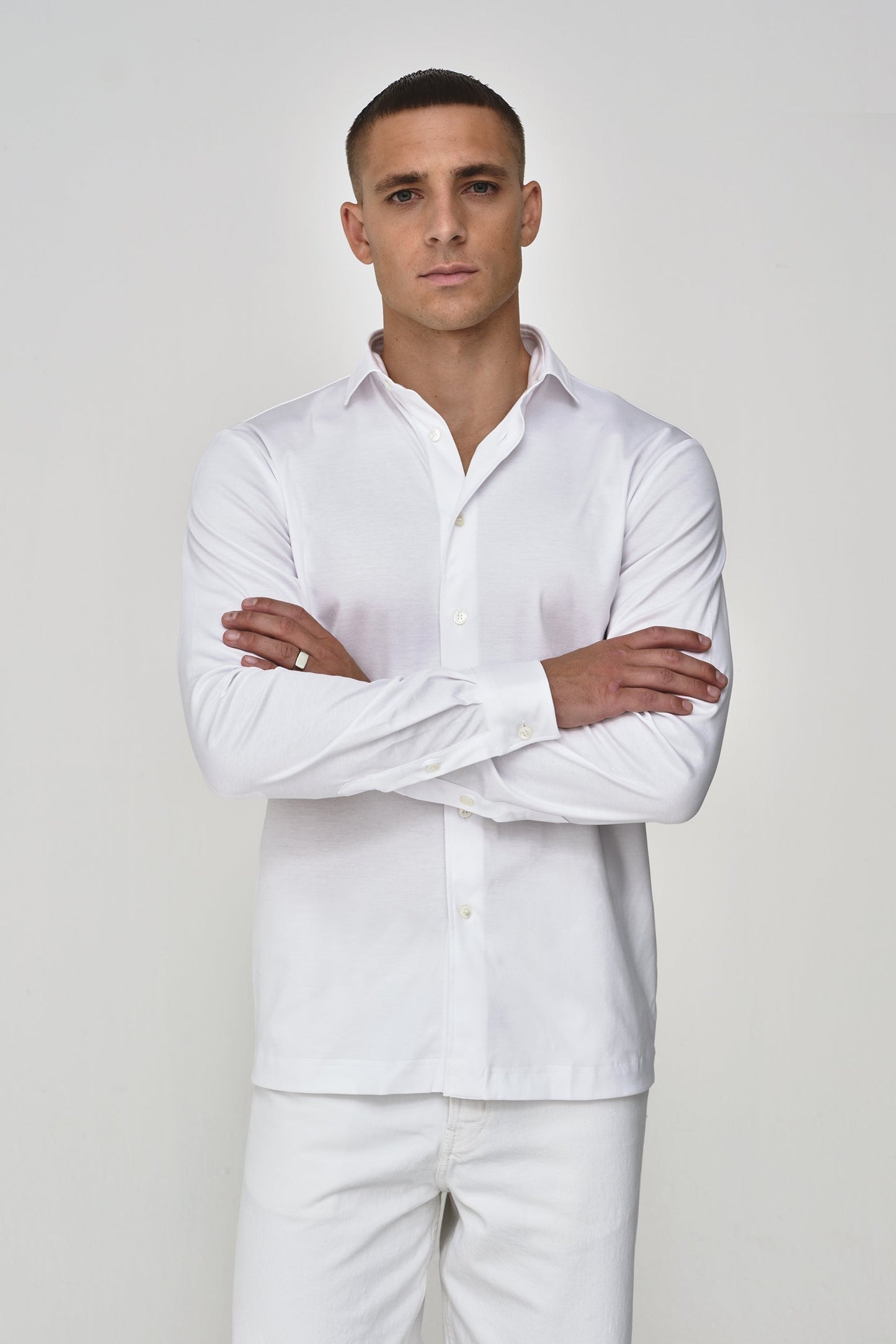 Supima Shirt Lange mouwen | Wit