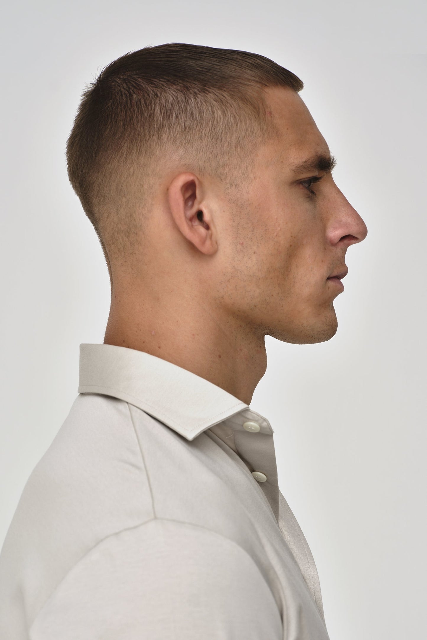 Supima Shirt Lange mouwen | Parelgrijs