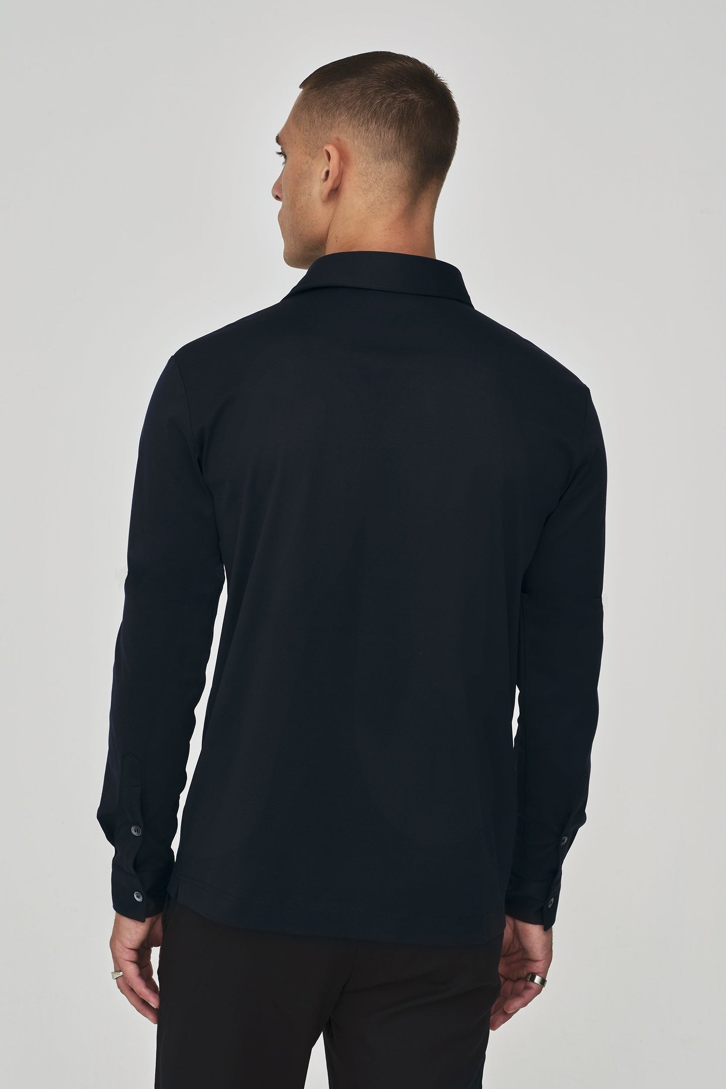 Supima Shirt Lange mouwen | Marineblauw