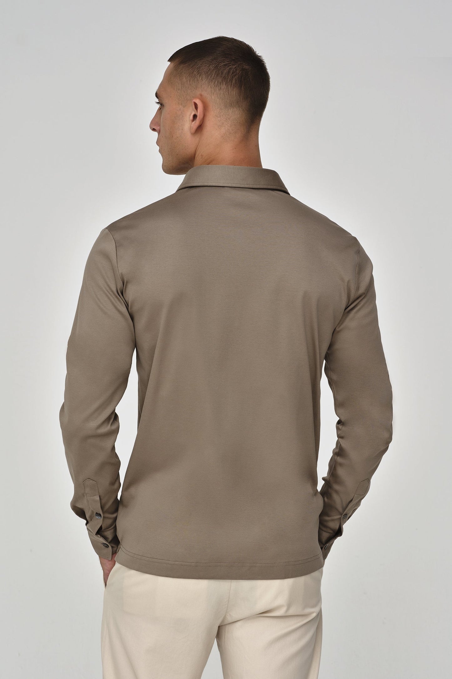 Supima Shirt Lange mouwen | Loodgrijs