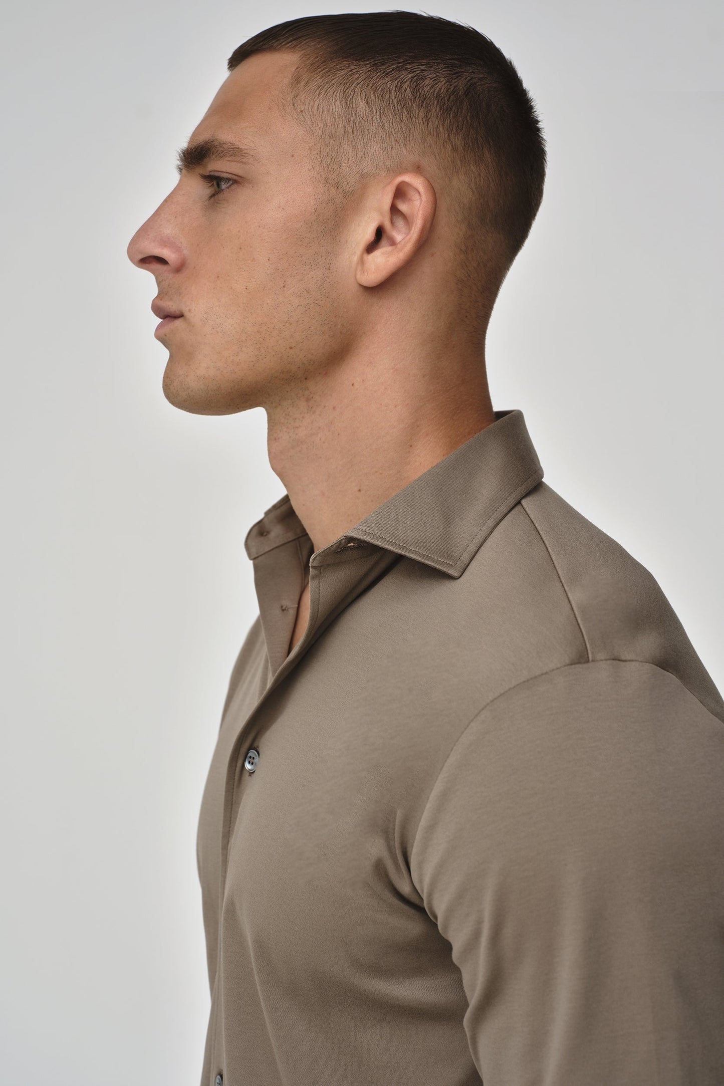 Supima Shirt Lange mouwen | Loodgrijs