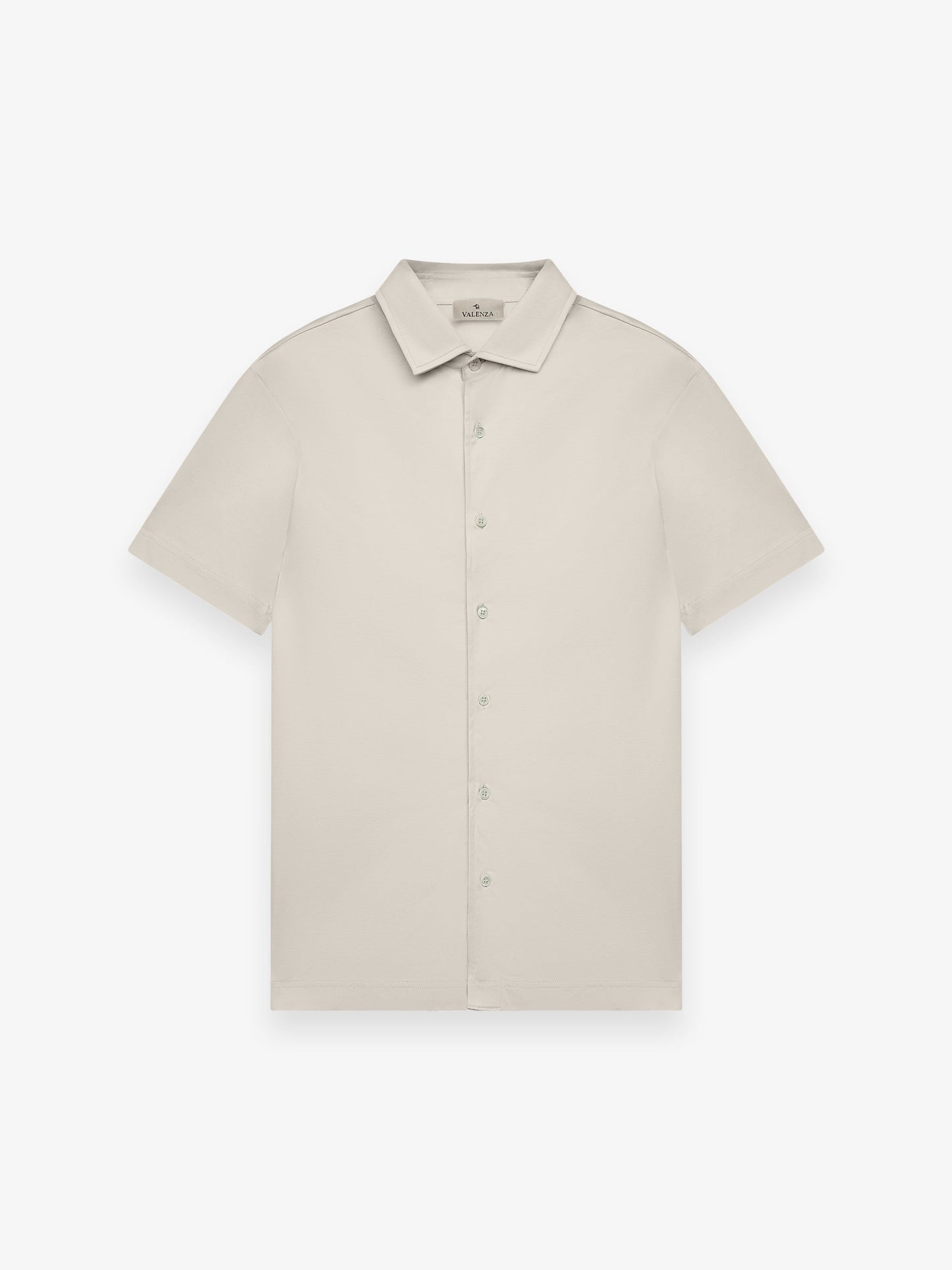 Supima Shirt Korte Mouwen | Parelgrijs