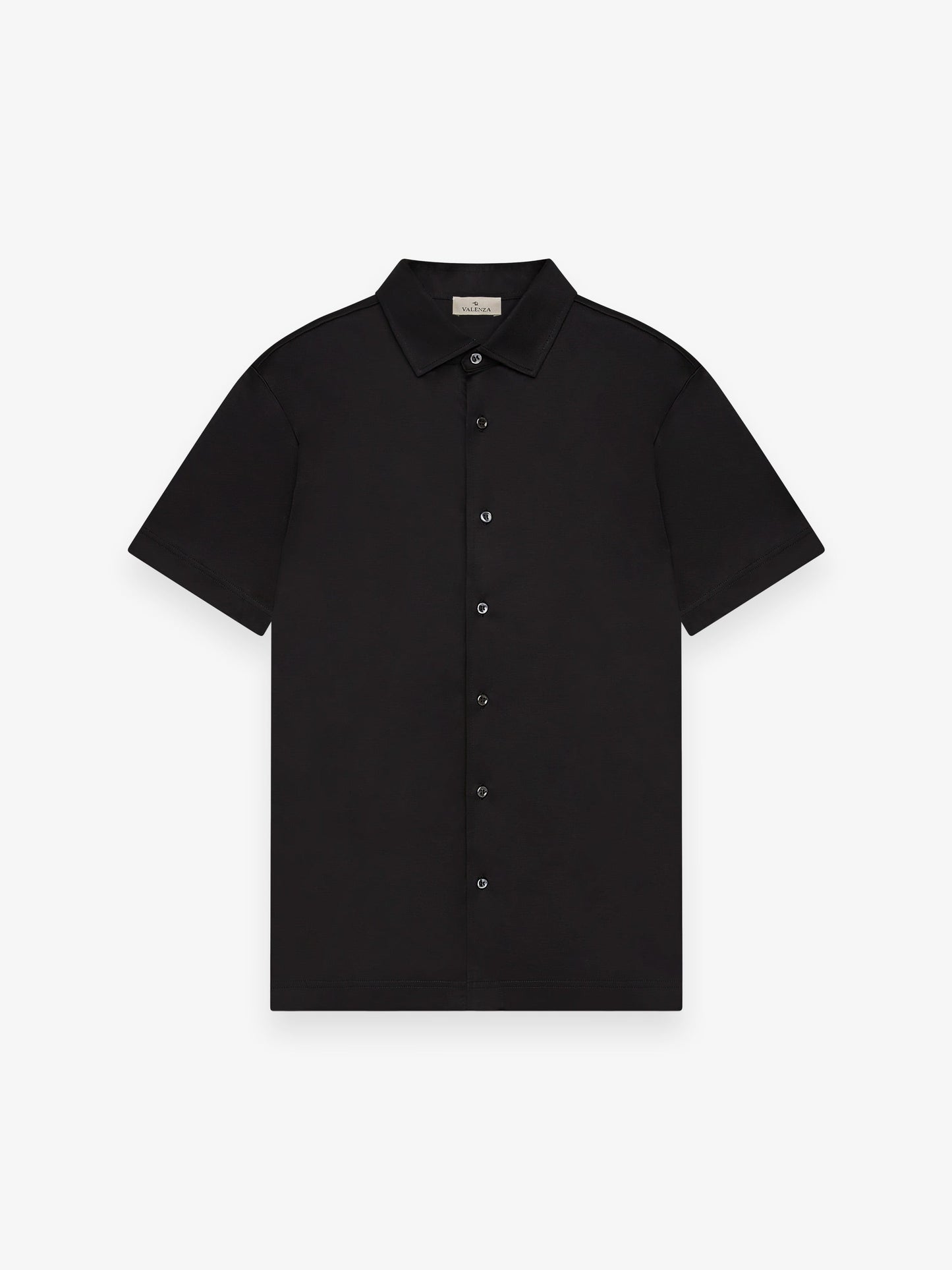 Supima Shirt Korte Mouwen | Zwart