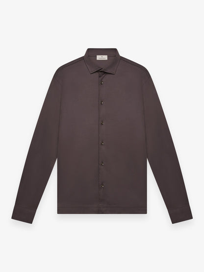 Supima Shirt Long Sleeves | Asphalt
