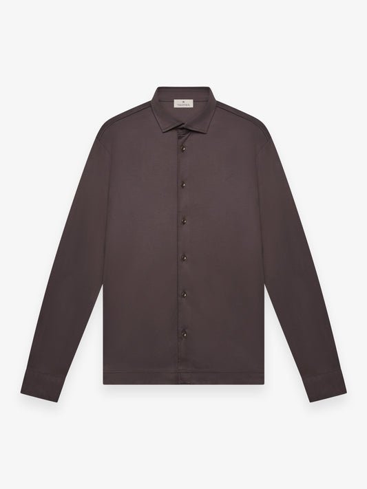 Supima Shirt Long Sleeves | Asphalt
