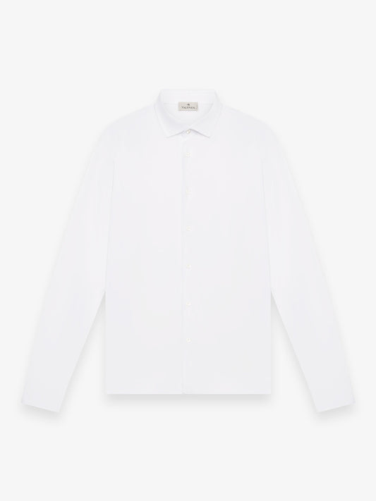 Supima Shirt Lange mouwen | Wit