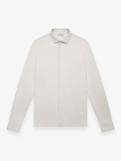 Supima Shirt Lange mouwen | Parelgrijs