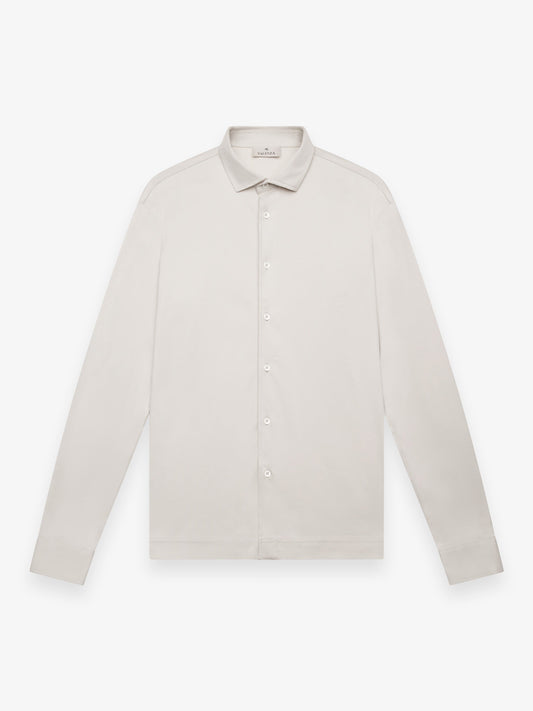 Supima Shirt Lange mouwen | Parelgrijs