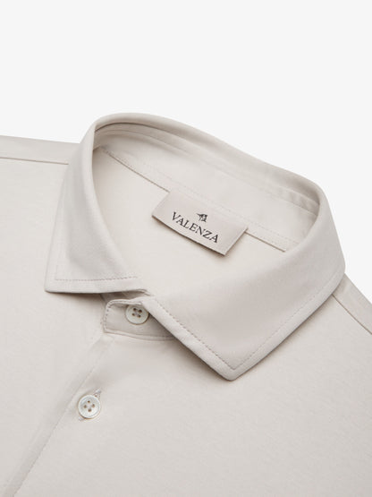 Supima Shirt Lange mouwen | Parelgrijs