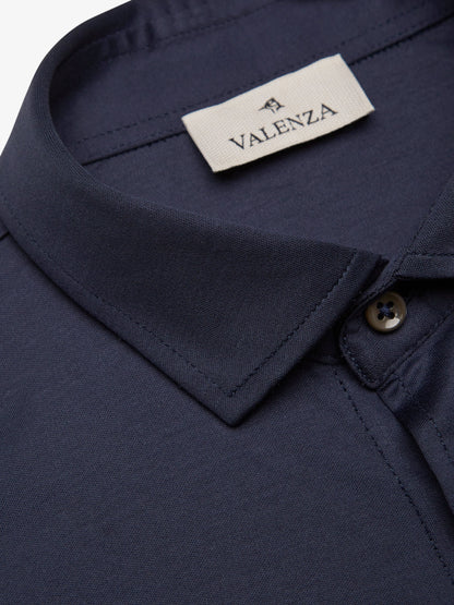 Supima Shirt Lange mouwen | Marineblauw