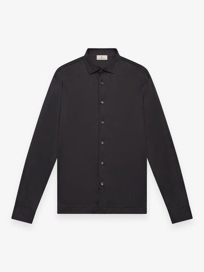 Supima Shirt Lange mouwen | Zwart