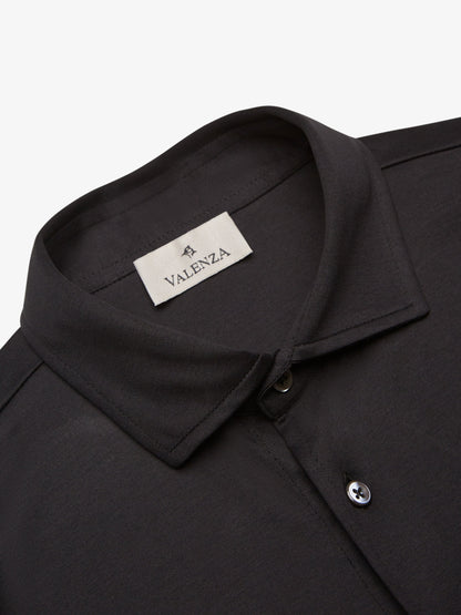 Supima Shirt Lange mouwen | Zwart