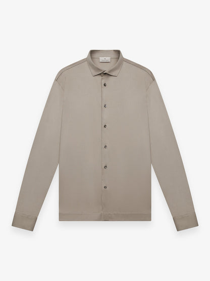 Supima Shirt Lange mouwen | Loodgrijs