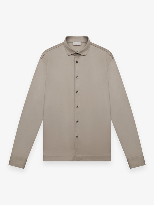 Supima Shirt Lange mouwen | Loodgrijs