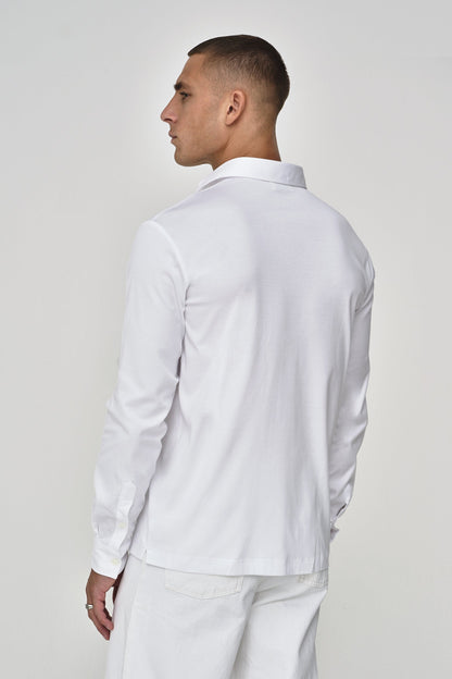 Supima Shirt Lange mouwen | Wit