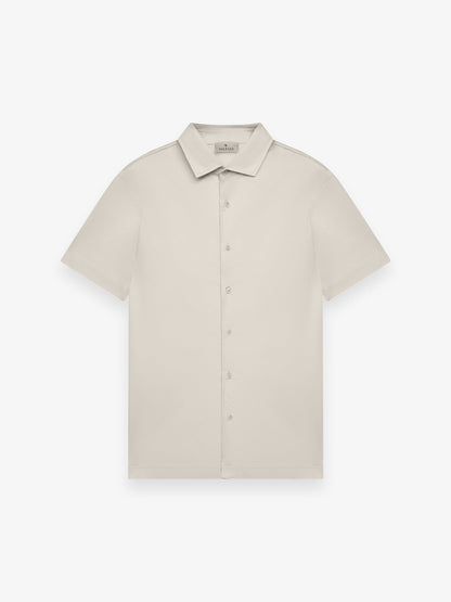 Supima Shirt Korte Mouwen | Parelgrijs
