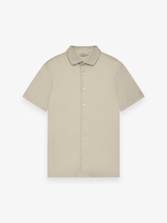 Supima Shirt Korte Mouwen | Beige