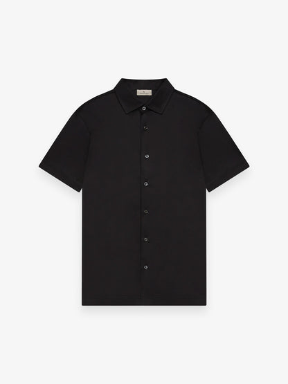 Supima Shirt Korte Mouwen | Zwart