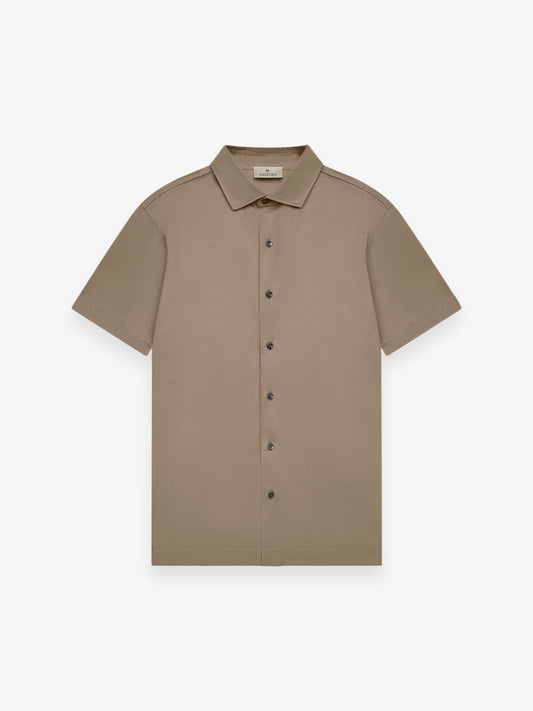 Supima Shirt Korte Mouwen | Loodgrijs